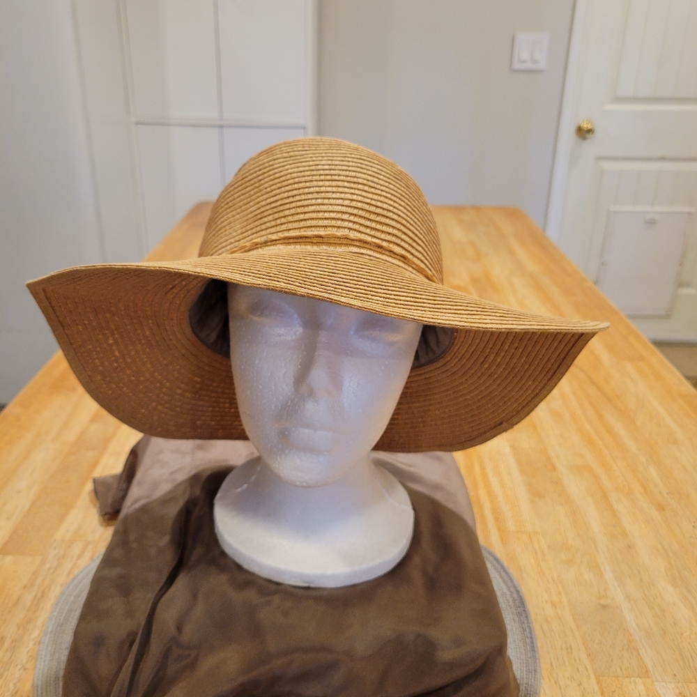 Euc~August Hat Co. Elegant Tan Sun Hat View 4